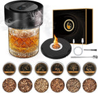 Electric Whiskey Smoker Kit with 6 Flavors Wood Chips, Rechargeable Cocktail Smoker Kit, No Butane Required (Built-in Lighter), Old Fashioned Drink Smoker Kit, Birthday Gifts for Men, Dad, Husband