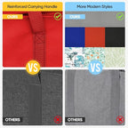 BALEINE 2Pk Insulated Reusable Grocery Bags, Collapsible Cooler Bag for Groceries, Heavy Duty Large Insulated Bag (Large, Bright Red)