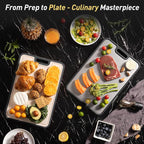 2 in 1 Pure Titanium Cutting Boards for Kitchen Chopping Board with Handle Large Big Small Kitchen Meat Butcher Block Not Stainless Steel Wood Bamboo Glass Rubber Plastic Silicone Acrylic Teak Sink