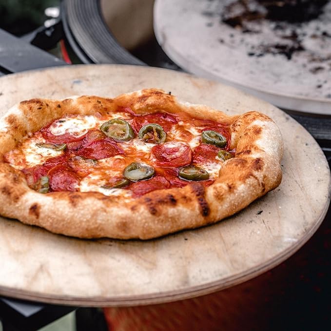 Kamado Joe 20-inch Ceramic Pizza Stone for Brick-Oven Style Pizza Compatible with Kamado Joe Big Joe 24-inch Charcoal Grill and Smokers, Model BJ-PS24