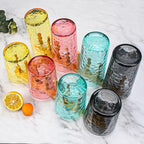 BPA-Free Plastic Tumblers 8 Pack (4x16oz+4×22oz) | Reusable Dishwasher Safe | Stackable Shatterproof Cups | Plastic Drinkware & Drinking Tumblers for Restaurant, Home, Party