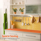 Myfolrena Adhesive Kitchen Hooks Utensil Hanger Holder Hanging Rack 2 Pack, Hanging Rack Wall Mounted Kitchen Rail for Spoons Pot Coffee Mug Cups Tags(Black)