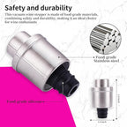 Wine Stoppers Vacuum for Wine Bottles - 3-Pack Stainless Steel Wine Vacuum Pump with Date Markers, Reusable, Leak-Proof Wine Corks, Perfect Gifts for Wine Lovers & Bar Accessories
