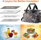 Lifewit Medium Lunch Bag Insulated Lunch Box Soft Cooler Cooling Tote for Adult Men Women, Paisley 12-Can (9L)