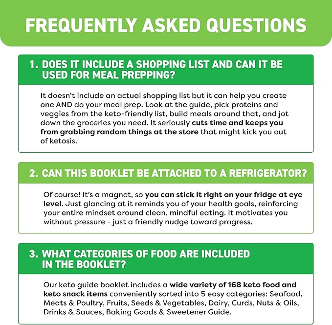 Keto Cheat Sheets Magnets Booklet - Keto Gifts for Women - Keto Diet Beginners Guide - Keto Food Book Magnetic Chart - Weight Loss Low Carb Ketogenic Diet Keto Cookbook Meal Plan - Keto Chow Mojo