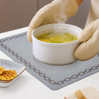 Placemats Set of 4, Heat Resistant & Waterproof Table Mats for Dining, Non Slip Scratch Proof Place Mats for Kitchen, Easy to Clean - Outdoor,Indoor Use（17x12 Inch）