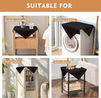 sancua 2 Pack Small Square Tablecloth 24 x 24 Inch Black, Stain and Wrinkle Resistant Washable Polyester Table Cloth Decorative Solid Fabric Table Cover for Nightstand End Bedside Tables