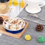 Beasea Mini Tart Pan 20 Pack with Lids, 4 Inch 8oz Jewelry Blue Disposable Aluminum Baking Foil Tins Small Round Container for Individual Dessert Cupcake Muffin Cheesecake Ramekins Quiche Oven Dishes