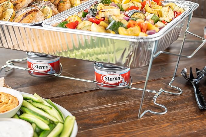 Sterno Fuel Cans - 4-Hour Burn, (12-Pack) Chafing Dish Fuel Can Burners for Food Warmer, Resealable Chafer Fuel Canned Heat, Safe Heat