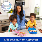 Bentgo Kids Prints Leak-Proof, 5-Compartment Bento-Style Kids Lunch Box - Ideal Portion Sizes for Ages 3-7, Durable, Drop-Proof, Dishwasher Safe, & PFAS & BPA-Free Materials (Sharks)