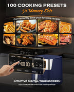 Nuwave Brio Plus 6-in-1 Air Fryer, 7-Qt Large Capacity, 50°F–400°F Precise Temp Control, Non-Toxic PFAS-Free Nonstick, Air Fry, Bake, Roast, Toast, Dehydrate, Reheat, 100 Presets, Dishwasher Safe