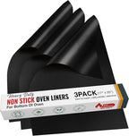 3 Pack Thick Heavy Duty Oven Liners for Bottom of Oven, Non Stick Liners for Electric or Gas Ranges, Reusable Mats for Electric Gas Microwave or Grill, BPA & PFOA Free Spill Guard, Kitchen Accessory