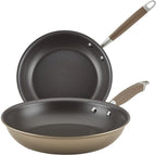 Anolon Advanced Home Hard-Anodized Nonstick Skillets (2 Piece Set- 10.25-Inch & 12.75-Inch, Bronze)