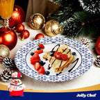 JOLLY CHEF 10 inch Disposable Paper Plates 500 Count, Soak Proof, Cut Proof, Heavy Duty Paper Plates for Thanksgiving or Everyday Use