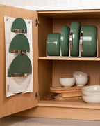 Caraway Deluxe Nonstick Ceramic Cookware Set (16 Piece) Pots, Frying Pans, Lids and Kitchen Storage - PFAS & PFOA Free - Oven Safe Ceramic Pan Set & Compatible with All Stovetops - Sage