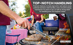 12" Long Tongs 18/0 Stainless Steel BBQ Grill Tongs with Ergonomic Real Walnut Wood Handle for Cooking - Durable Grilling Accessory, Tongs for Cooking & Kitchen, Outdoor Barbecue, Easy to Clean