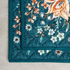 Maison d' Hermine Pot Holders Set 100% Cotton Heat Resistant Potholders 8" x 8" Hot Pads with Loop BBQ, Cooking, Baking, Grilling, Kitchen, Handling Hot Pans (Pack of 2, Luxury Loft-Dark Teal)