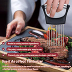 3 Pieces Onion Holder for Slicing, Stainless Steel Onion Cutter for Slicing, Potato Lemon Slicer Tomato Slicers Kitchen Comb for Onions, Tomatoes, Avocados, Eggs, Lemon, Potatos (Black)