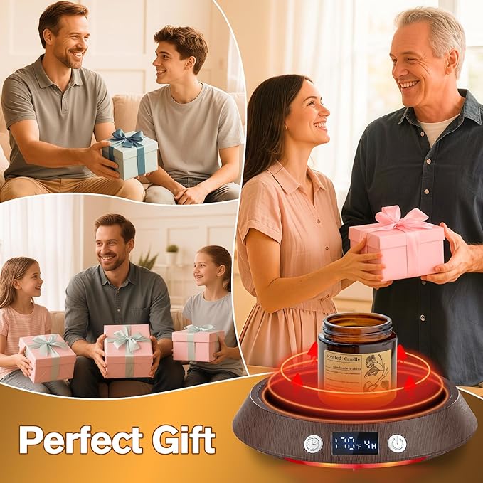 Coffee Mug Warmer – 55W Fast Heating Coffee Warmer, 3 Temperature Settings up to 170℉ with LED Lights, 2–9H Timer & Auto Shut-Off, Coffee Cup Warmer Gift for Women & Men, Office/Home Use