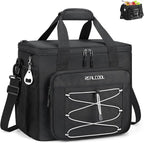 RealCool Soft Cooler Bag 35/45Can, Collapsible Cooler Insulated Leak Proof, Large Lunch Box for Men Women, Soft-Sided Cooler for Picnic, Grocery, Beach, Camping, Travel