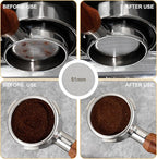 51mm Espresso Accessories,Wdt Tool espresso,Dosing Funnel And Coffee Puck Screen,Coffee Distributor,barista kit,0.4mm Stainless Steel 12pin Espresso Stirrer,With Additional 12 Replacement needles.