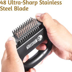 Mountain Grillers Professional 48-Blade Meat Tenderizer Tool - Premium Stainless Steel, Ergonomic Non-Slip Handle, Dishwasher Safe, Ultimate Flavor Enhancement for Steak, Chicken, Pork & More