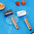 Tianman Rolling Pin Pizza Roller, Marble Roller Non-Stick T-Type, For Cake Baking Tortilla Fudge Pizza Cookies and Other Kitchen Baking Cooking (Type 3 Black).