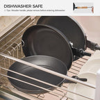 YUTANN Nonstick Frying Pan 10 inch, Ceramic Cast Iron Skillet, Lightweight Pre-seasoned Cast Iron Pan with Detachable Handle, Dishwasher & Oven Safe, Free of PFAS and PFOA