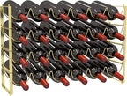TONLEA 4 Tier Wine Rack, 3-in-1 24 Bottles Wine Storage, Wine Bottle Rack Stackable, Wine Storage Rack for Cabinet Pantry(Gold, Version 3.0)