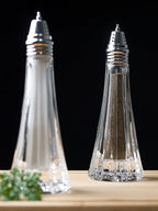Salt and Pepper Shaker Set - Spice Dispenser Set - Cut Crystal - Large Beautiful Shakers - 7.5" H - Made in Europe - by Barski