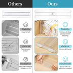 Vtopmart 18 Pack Drawer Dividers for Clothes, 4" High 10.2"-16.6" Adjustable Expandable Dresser Drawer Organizer, Clear Plastic Separators for Dresser, Baby Clothing, Underwear, Cosmetic, Toiletries
