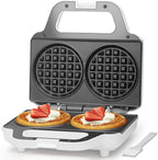 4 Inch Double Mini Waffle Maker Machine, Chaffle Maker, Waflera Electrica, Small Waffle Iron for Waffles, Keto Chaffles, Hash Browns, Cookies, Non-stick Plates