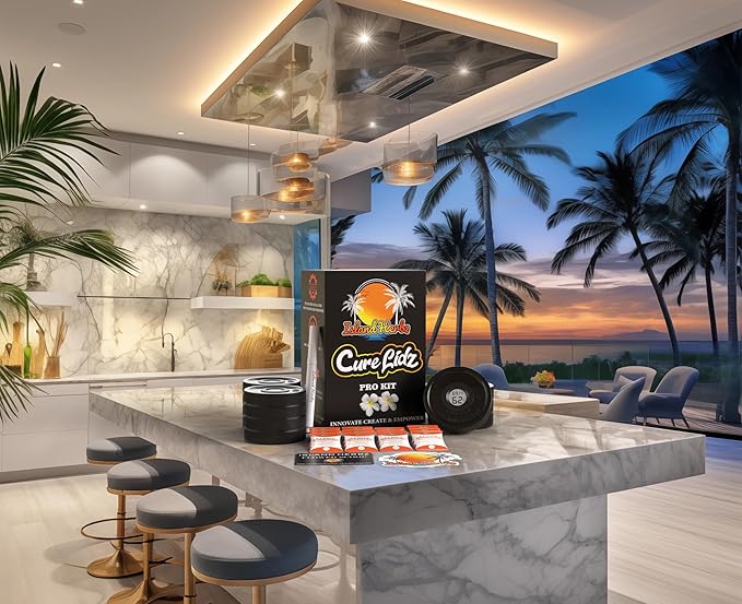 Pro Cure Kit Fits All Wide Mouth Mason Jars: 12 Airtight Digital Lids, 12-8 Gram Organic 2 Way Humidity Controllers 1 Scoop Card 1 White Erase Marker 1 Slap-On (12-Pack)