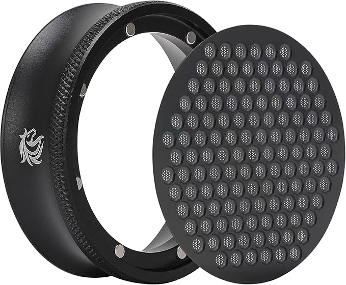 58mm Espresso Funnel and Puck Screen Kit - Magnetic Dosing Funnel with Filter Compatible with 58mm Portafilter Basket - Premium Espresso Tools Set