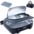 BAGSPRITE Insulated Casserole Carrier for Hot or Cold Food with Heat-resistant Mat, Casserole Dish Carrier Insulated Food Carrier, Hot Food Carrier, Foil Pan Carrier Fits 9" x 13" Baking Dish
