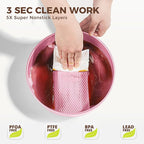 HONGBAKE 9-Piece Baking Pans Set Nonstick, Stackable Non Toxic Bakeware Sets with Diamond Texture, Oven Pan Set for Cooking, Includes Cookie Sheet with Rack, Cake Pan, Roasting Pan, Muffin Tin, Pink