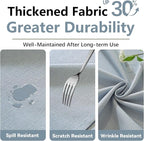 Laolitou Square Table Cloth Linen Waterproof Textured Light Blue Tablecloth, Washable Wrinkle Free Spill Proof Fabric Tablecloths for Dining Table Farmhouse Kitchen Holiday, 60x60 Inch