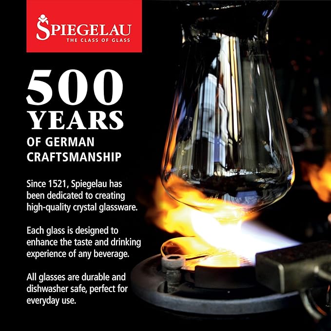 Spiegelau Perfect Serve Single Old Fashioned Glass Set of 4 - Lowball Cocktail Glasses, European-Made Crystal, Dishwasher Safe, Professional Quality Cocktail Glass Gift Set - 9.5 oz