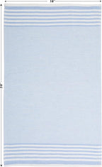 SYDR Premium Kitchen Towel (18”x 28”, 6 Pack), Cotton Kitchen Hand Towel, One Side Terry Dish Towel, Highly Absorbent Set with Hanging Loop, Sky Blue