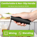 Spring Chef XL Stainless Steel Pastry Cutter Tool for Baking - Heavy Duty Dough Blender - Butter & Dough Cutter Tool with Sharp Blades - Pastry Blender for Easy Mixing - Dishwasher Safe - Black