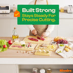 Riveira White Bamboo Wood Cutting Board – Versatile And Durable: Set Of 4 Pcs Rectangular Wooden Cutting Board – Natural Wooden Cutting Boards For Kitchen – Complete White Bamboo Wooden Chopping Board