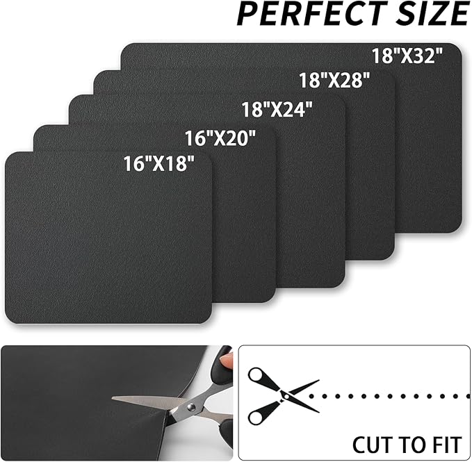 Dish Drying Mat for Kitchen Counter, Heat Resistant Drainer Mats with Non-slip Rubber Backed, Hide Stain Kitchen Super Absorbent Draining Mat, Easy to Clean Dish Rack Pad, Black 16"x18"