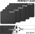 Dish Drying Mat for Kitchen Counter, Heat Resistant Drainer Mats with Non-slip Rubber Backed, Hide Stain Kitchen Super Absorbent Draining Mat, Easy to Clean Dish Rack Pad, Black 16"x20"