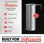 Gourmia Electric Programmable Glass Kettle – 1.7L Temperature Control Tea & Coffee Kettle with Digital Touch Display, 6 Presets, Keep Warm, Removable Stainless Steel Infuser, 360° Swivel Base – Red