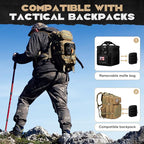 Maelstrom Tactical Lunch Box, 23 L Insulated Lunch Bag for Men, Expandable Double Deck Lunch Cooler Bag,Large Leakproof Soft Lunch Tote with Detachable MOLLE Bags, for Adult Women Work,Picnic,Black