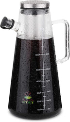 BTaT- Cold Brew Coffee Maker, 2 Liter (2 Quart, 64 oz), Iced Coffee Maker, Iced Tea Maker, Cold Brew Maker, Tea Pitcher, Coffee Accessories, Iced Tea Pitcher, Cold Brew System