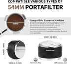54mm Coffee Distributor and Tamper,Dual Head Coffee Leveler Fits for Breville 54mm Portafilter,Professional Espresso Hand Tamper.