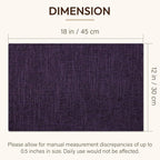 Blue Forest Placemats Set of 4, Dual-Layered Thickened Faux Linen Cloth Place Mats Heat Resistant Machine Washable Wrinkle Free Table Mats Indoor/Outdoor (Purple)