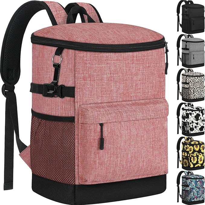 Cooler Backpack 33 Cans Backpack Coolers Insulated Leak Proof Soft Beach Cooler Bag for Men Women Ice Chest Backpack Camping Hiking Picnic Travel Cooler Lunch Backpack