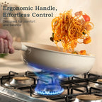 Astercook 18 Pcs Pots and Pans Set Non Stick Dog Paw Series Ceramic Induction Kitchen Cookware Sets Healthy Kitchen Cooking Set with Frying Pans Set NON TOXIC（PFAS PTFE PFOA PFOS Free）